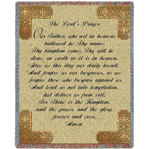 The Lord's Prayer - Cotton Woven Blanket Throw - Made in the USA (72x54) Tapestry Throw