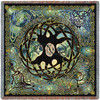 Celtic Tree of Life - Jen Delyth - Lap Square Blanket Throw Woven from Cotton - Made in the USA (54x54) Lap Square