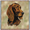 Irish Setter - Robert May - Lap Square Cotton Woven Blanket Throw - Made in the USA (54x54) Lap Square