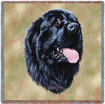 Newfoundland - Robert May - Lap Square Cotton Woven Blanket Throw - Made in the USA (54x54) Lap Square