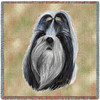 Shih Tzu - Robert May - Lap Square Cotton Woven Blanket Throw - Made in the USA (54x54) Lap Square
