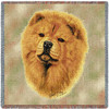 Chow Chow - Robert May - Lap Square Cotton Woven Blanket Throw - Made in the USA (54x54) Lap Square