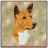 Basenji - Robert May - Lap Square Cotton Woven Blanket Throw - Made in the USA (54x54) Lap Square