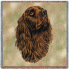 Boykin Spaniel - Robert May - Lap Square Cotton Woven Blanket Throw - Made in the USA (54x54) Lap Square