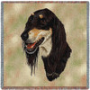 Saluki - Robert May - Lap Square Cotton Woven Blanket Throw - Made in the USA (54x54) Lap Square