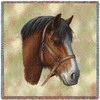 Clydesdale Horse - Robert May - Lap Square Cotton Woven Blanket Throw - Made in the USA (54x54) Lap Square