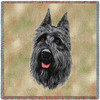 Bouvier des Flanders Dog - Robert May - Lap Square Cotton Woven Blanket Throw - Made in the USA (54x54) Lap Square