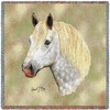 Percheron Horse - Robert May - Lap Square Cotton Woven Blanket Throw - Made in the USA (54x54) Lap Square