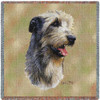 Irish Wolfhound - Robert May - Lap Square Cotton Woven Blanket Throw - Made in the USA (54x54) Lap Square