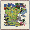 State of Minnesota - Lap Square Cotton Woven Blanket Throw - Made in the USA (54x54) Lap Square