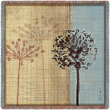 In the Breeze by Tandi Venter - Lap Square Cotton Woven Blanket Throw - Made in the USA (54x54) Lap Square