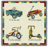 Car Wagon Tricycle Scooter - Catherine Richards - Lap Square Cotton Woven Blanket Throw - Made in the USA (54x54) Lap Square
