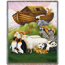 Exiting The Ark Mini Blanket Tapestry Throw
