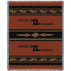 Mesquite Earth - Southwest Native American Inspired Tribal Camp - Cotton Woven Blanket Throw - Made in the USA (72x54) Tapestry Throw