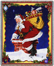 Christmas Down I Go - Joseph Holodook - Cotton Woven Blanket Throw - Made in the USA (72x54) Tapestry Throw
