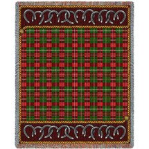 Bridle Path - Cotton Woven Blanket Throw - Made in the USA (72x54) Tapestry Throw