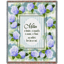 Mother - A Teacher A Counselor A Woman A Friend - Cotton Woven Blanket Throw - Made in the USA (72x54) Tapestry Throw