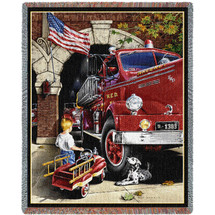 Chilhood Dreams - Dan Hatala - Cotton Woven Blanket Throw - Made in the USA (72x54) Tapestry Throw