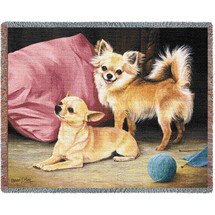 Chihuahua - Robert May - Cotton Woven Blanket Throw - Made in the USA (72x54) Tapestry Throw