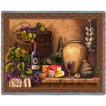 Wine Tasting Purecountry - Cotton Woven Blanket Throw - Made in the USA (72x54) Tapestry Throw
