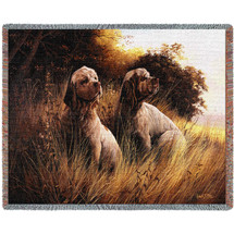 Clumber Spaniel - Robert May - Cotton Woven Blanket Throw - Made in the USA (72x54) Tapestry Throw