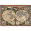 Old World Antique Map - Cotton Woven Blanket Throw - Made in the USA (72x54) Tapestry Throw