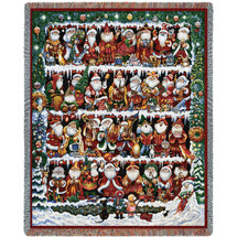 Will The Real Santa Clause - Bill Bell - Cotton Woven Blanket Throw - Made in the USA (72x54) Tapestry Throw