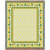 Lemon Zest - Acorn Studio - Cotton Woven Blanket Throw - Made in the USA (72x54) Tapestry Throw