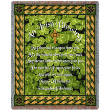 Irish Blessing - May the Road Rise Up to Meet You - Sympathy - Cotton Woven Blanket Throw - Made in the USA (72x54) Tapestry Throw