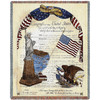 Freedom - United States Bill of Rights - Kayla Bookman - Cotton Woven Blanket Throw - Made in the USA (72x54) Tapestry Throw