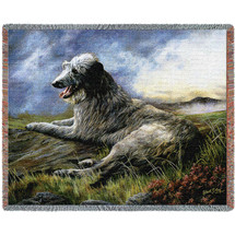 Scottish Deerhound - Robert May - Cotton Woven Blanket Throw - Made in the USA (72x54) Tapestry Throw
