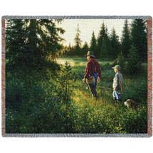 Good Times Fishing - Robert Duncan - Cotton Woven Blanket Throw - Made in the USA (72x54) Tapestry Throw