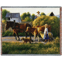Passing Parade - Robert Duncan - Cotton Woven Blanket Throw - Made in the USA (72x54) Tapestry Throw