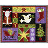 Christmas Icons - Stephanie Stouffer - Cotton Woven Blanket Throw - Made in the USA (72x54) Tapestry Throw