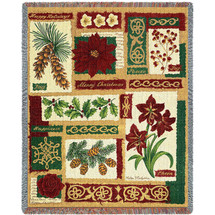 Christmas Collage - Helen Vladykina - Cotton Woven Blanket Throw - Made in the USA (72x54) Tapestry Throw