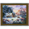 Snowy Evening - James Lee - Cotton Woven Blanket Throw - Made in the USA (72x54) Tapestry Throw
