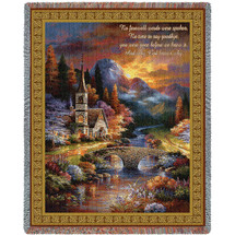 Early Service - No Farewell Words Were Spoken No Time To Say Goodbye - Sympathy - James Lee - Cotton Woven Blanket Throw - Made in the USA (72x54) Tapestry Throw