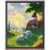 Green Pastures - Raoul Vitale - Cotton Woven Blanket Throw - Made in the USA (72x54) Tapestry Throw