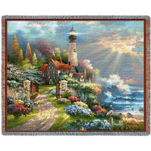 Coastal Splendor - James Lee - Cotton Woven Blanket Throw - Made in the USA (72x54) Tapestry Throw