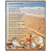 Legend of the Sand Dollar - Poem - Cotton Woven Blanket Throw - Made in the USA (72x54) Tapestry Throw