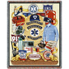 EMS - First Responders - Cotton Woven Blanket Throw - Made in the USA (72x54) Tapestry Throw
