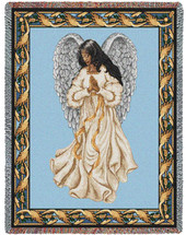 Guardian Angel 2 - Cotton Woven Blanket Throw - Made in the USA (72x54) Tapestry Throw