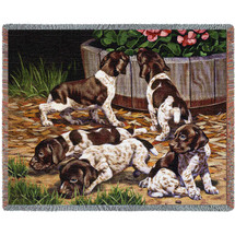 Common Scents Spainiel - Bob Christie - Cotton Woven Blanket Throw - Made in the USA (72x54) Tapestry Throw