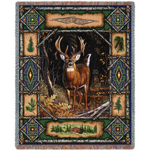 Deer Lodge - Terry Doughty - Cotton Woven Blanket Throw - Made in the USA (72x54) Tapestry Throw