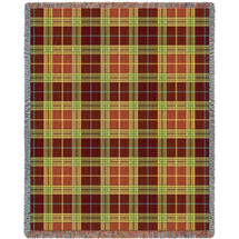 Plaid - Woods - Cotton Woven Blanket Throw - Made in the USA (72x54) Tapestry Throw