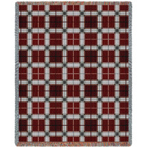 Plaid - Brickcraft - Cotton Woven Blanket Throw - Made in the USA (72x54) Tapestry Throw