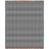 Houndstooth - Grey - Cotton Woven Blanket Throw - Made in the USA (72x54) Tapestry Throw