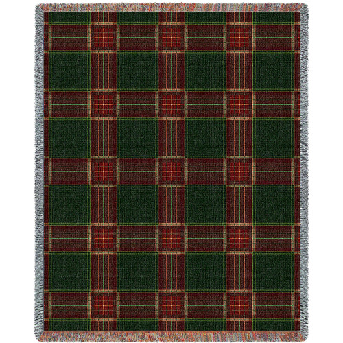 Plaid - Golf - Cotton Woven Blanket Throw - Made in the USA (72x54) Tapestry Throw