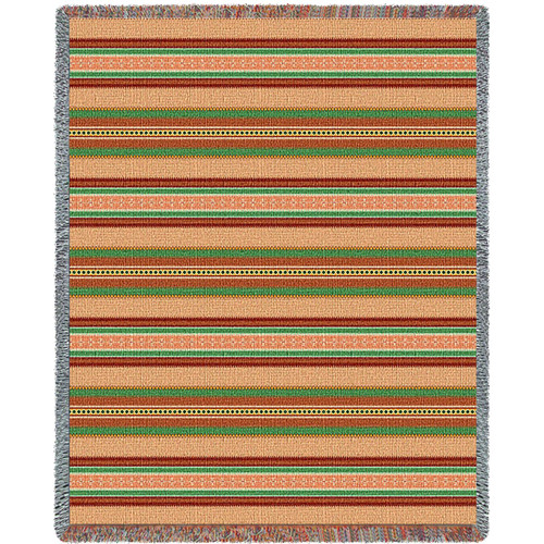 Saddleblanket - Juniper - Southwest Native American Inspired Tribal Camp - Cotton Woven Blanket Throw - Made in the USA (72x54) Tapestry Throw