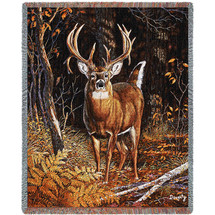 Bad Attitude Deer - Terry Doughty - Cotton Woven Blanket Throw - Made in the USA (72x54) Tapestry Throw